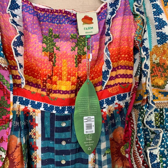 FARM RIO Summer Vibes Stitches Romper (NWT) - Picture 16 of 16